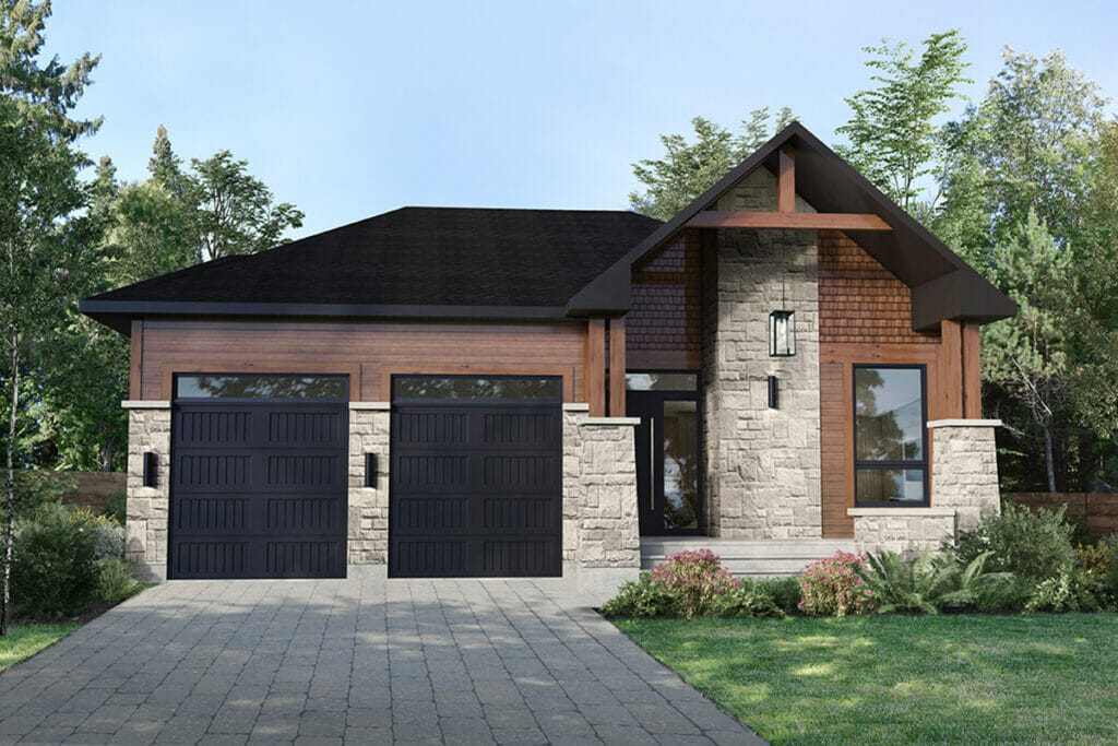 Facade du modèle de maison Ferguson par Construction Gerik